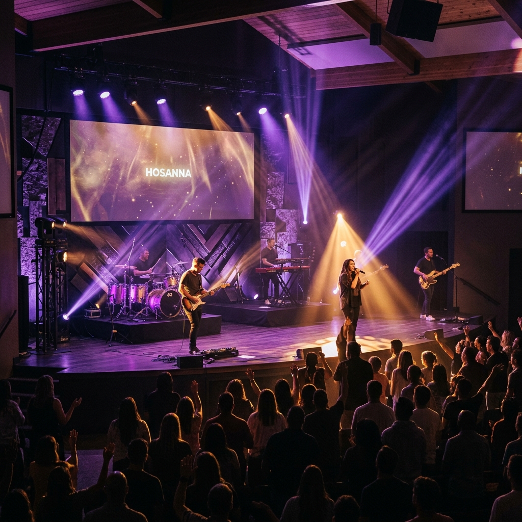 Church worship stage